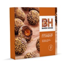 Пирожное"Птифур"Baker House 225г*10 Карамель-арахис