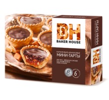 МИНИ-ТАРТЫ "Baker House"240гр*8 Карамельно-арахисовой начинкой