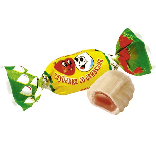 Клубника со сливками"Бабаевская"карамель 250 г*10