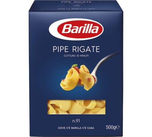 Макаронные изд."Barilla" №91 450г*12 Пипе ригате/улитки риф/