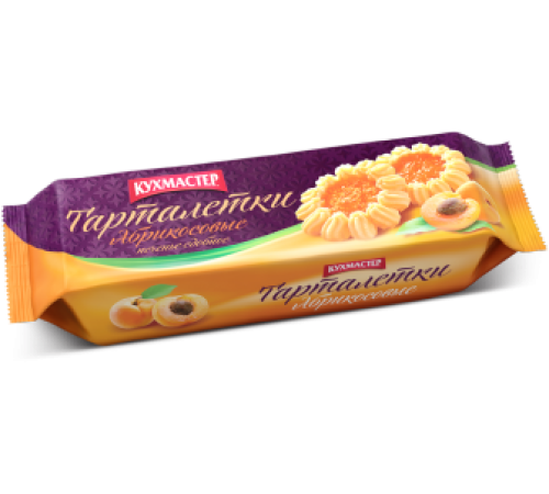 Печенье Кухмастер Тарталетки 240г*12 Абрикосовые