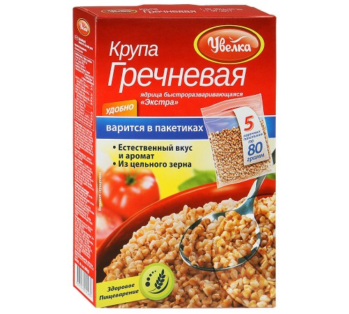 Увелка Гречневая ядрица 80 г*5 (6шт)