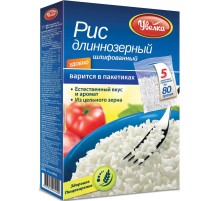Увелка Рис длиннозёрный шлифованный 80 г*5 (6шт)