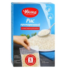 Увелка Рис пропаренный длиннозерный 80 г*5 (6шт)