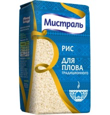 Рис круглый"Мистраль"  900г*12 Для плова