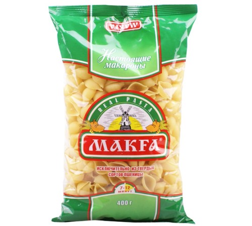 Макаронные изд."Макфа"группы А 400г*20 Ракушки