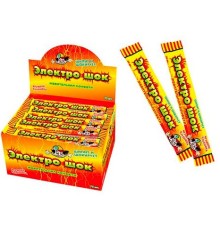 Жевательная конфета  Электрошок 20гр*50*(12бл) Апельсин