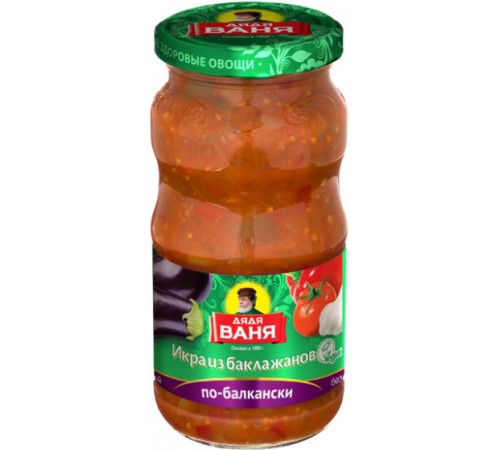 Икра из баклажанов по-балкански Дядя Ваня 350гр*12
