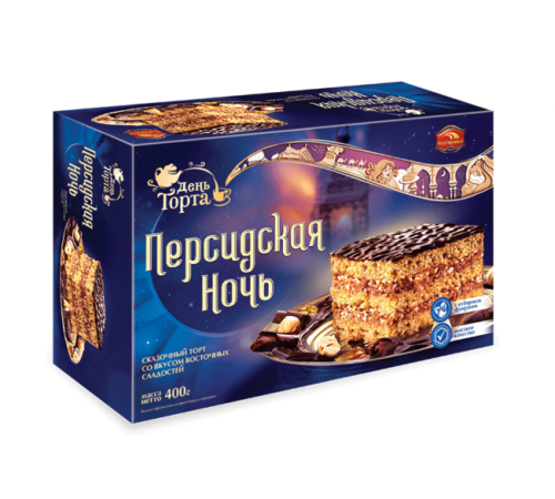 Торт"Черемушки"Персидская ночь 400г*6
