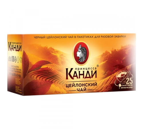 Принцесса  Канди чай 25 пак*2 г*(18) черный/цейлонский