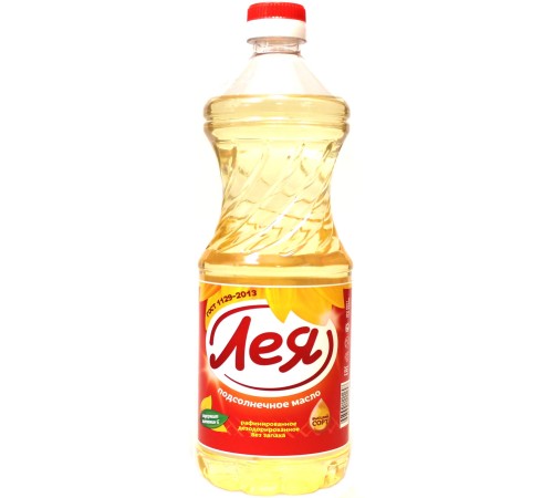 Масло"Лея"подсол.раф. 0,9л*15