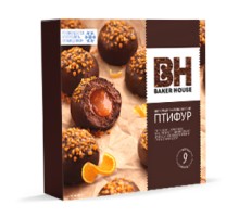 Пирожное"Птифур"Baker House 225г*10 Карамель-апельсин