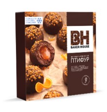 Пирожное"Птифур"Baker House 225г*10 Карамель-апельсин
