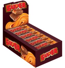 Батончики SUPER с нугой и мягкой карамелью 40г*18*(8бл)