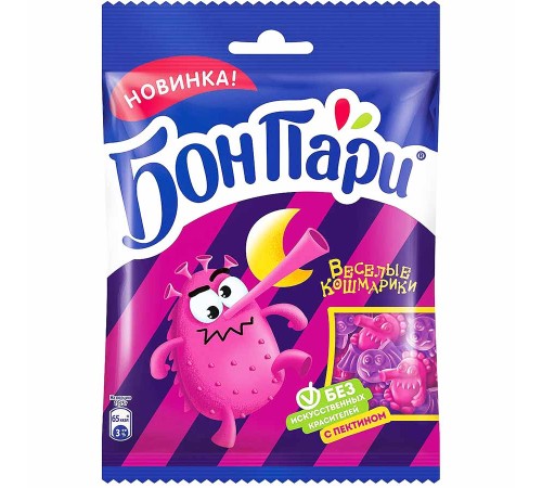 Бон-Пари"Савинов"Мармелад Жеват. 75г*15 Кошмарики