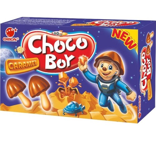 Чоко Бой печенье грибочки 45 г*30 Карамель