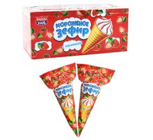 Зефир Канди Клаб 13гр*30*(12бл) Мороженое маршмеллоу в вафельном рожке