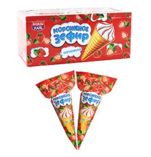 Зефир Канди Клаб 13гр*30*(12бл) Мороженое маршмеллоу в вафельном рожке