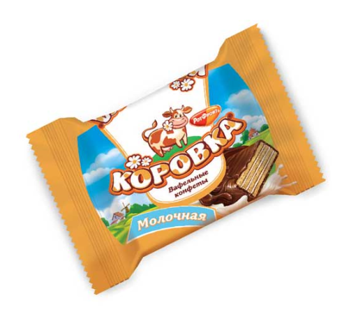 Коровка конфеты РФ молочный вкус (вафельные) 250г*6