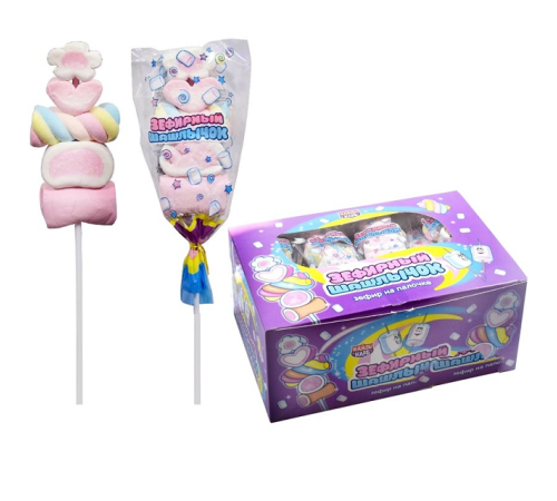 Зефир Канди Клаб 12гр*30*(12бл) Зефирный шашлычок на палочке