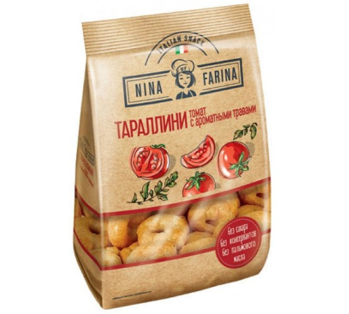Тараллини Nina Farina Яшкино 180г*24 томат и аром.травы