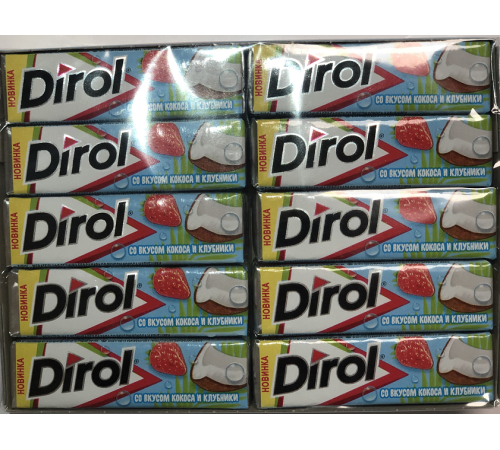 Дирол жевательная резинка 13,6гх30*(24бл) Клубника Кокос