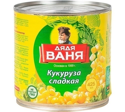 Кукуруза Дядя Ваня 425мл*12