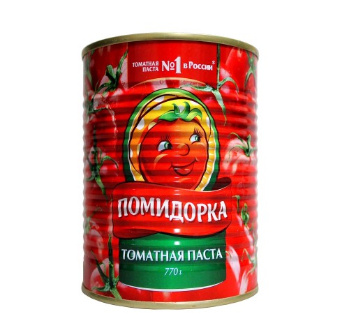 Томатная паста "Помидорка" ж/б ключ 770г*6