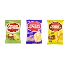 Чипсы картофельные"Русская картошка" 80 г*16 Ассорти