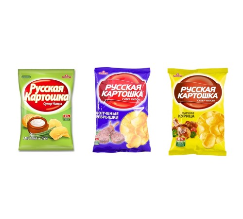 Чипсы картофельные"Русская картошка" 80 г*16 Ассорти