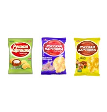 Чипсы картофельные"Русская картошка" 50г*24 Ассорти