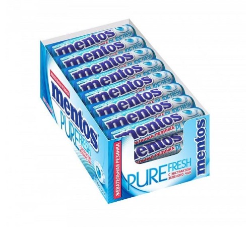 Ментос Pure Fresh жев/резинка 15,5гр*24*(12бл) Свежая мята