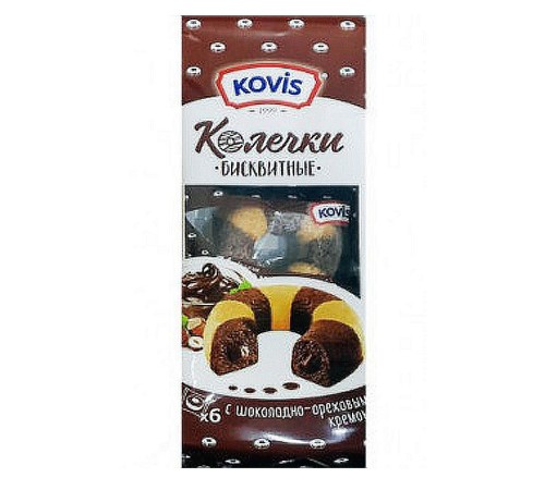 Сдобные Колечки "Ковис" 240гр*6  Шоколад-орех