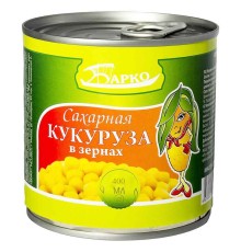 Кукуруза сахарная в/с"Барко" ГОСТ ж/б 400г12