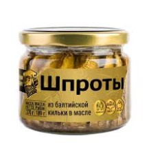 Шпроты в масле из балт. кильки Рыбная деревня 270г*12 ст/б