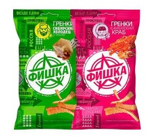 Гренки Фишка ассорти 110гр/120гр*25