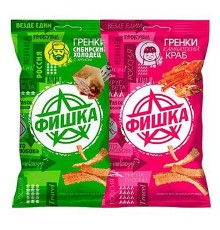 Гренки Фишка ассорти 110гр/120гр*25