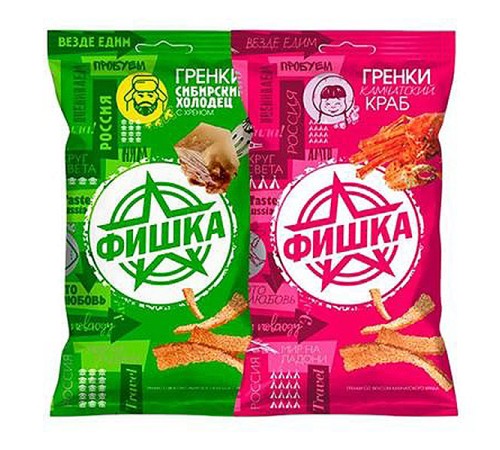 Гренки Фишка ассорти 110гр/120гр*25