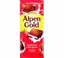 Альпен Гольд  80гх21шт Клубника йогурт