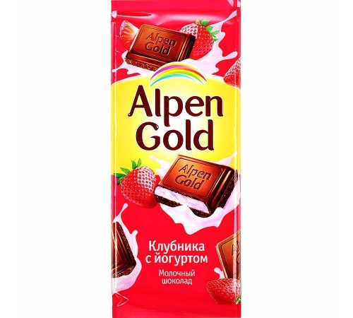 Альпен Гольд  80гх21шт Клубника йогурт