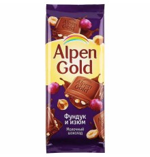 Альпен Гольд  80гх21шт Фундук/Изюм