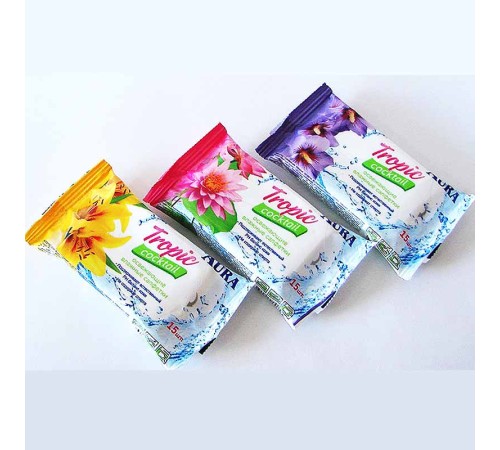 Салфетки влажные "Аура"  (15шт в уп) *110