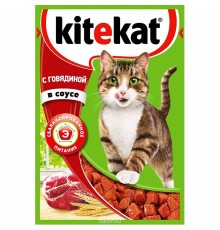 КИТЕКАТ пауч 85г*28 Говядина/соус