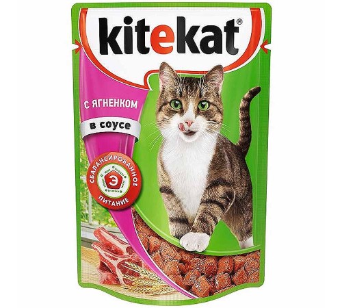 КИТЕКАТ пауч 85г*28 Ягненок  в соусе