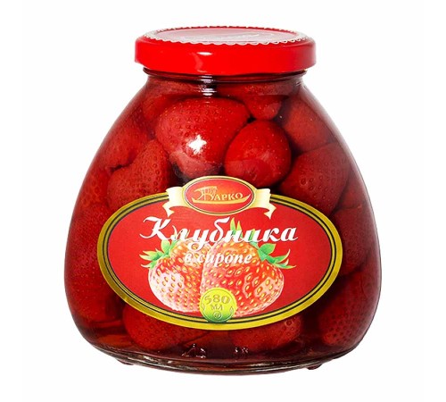 Клубника в легком сиропе  "Барко" 580гр*12 стекло