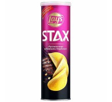 Лейс  СТАКС 140 г*9  чипсы Ребрышки Барбекю