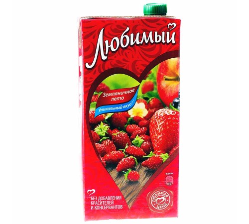 Сок"Любимый"1,93л*6 Яблоко/ЧРябина/Земляника (напиток)