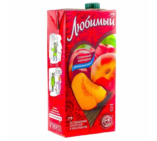 Сок"Любимый"1,93л*6 Яблоко/Персик (нектар)
