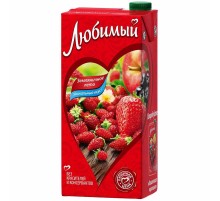 Сок"Любимый"0,95л*12 Яблоко/ЧРябина/Земляника (напиток)
