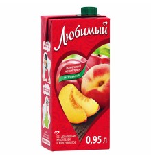Сок"Любимый"0,95л*12 Яблоко/Персик (нектар)